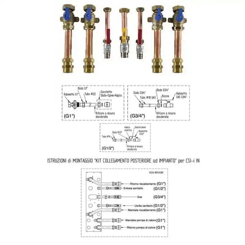 BAXI KIT COLLEGAM IDRAULIC INFERIORE CSI-I IN 7217125