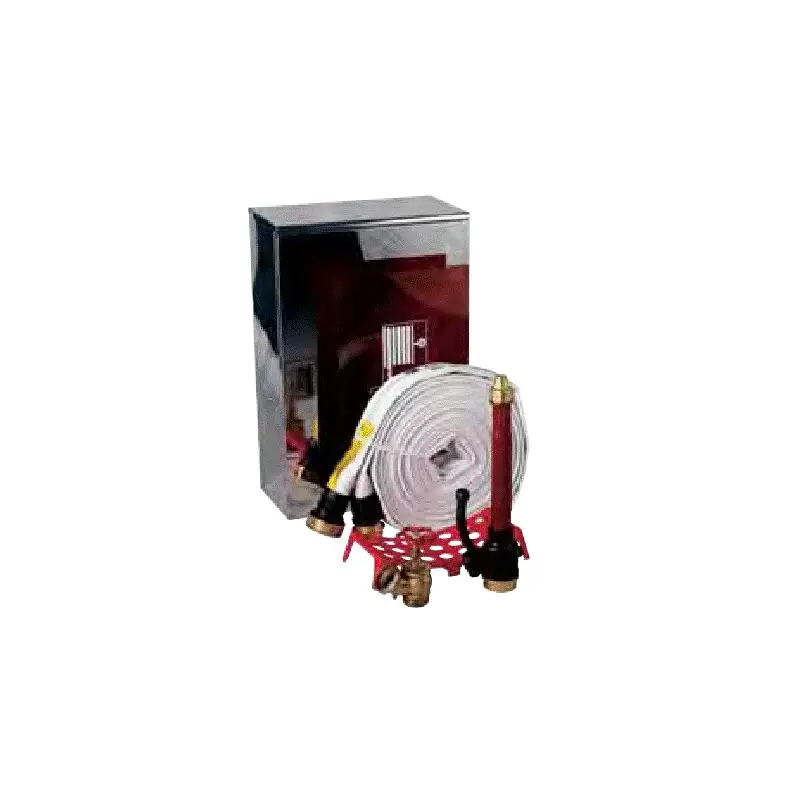 IDRANTE A MURO CUBA PORTELLO APERTO Lancia Gold Ø 12 K 73,4 - Q = 180 l/min - a 6 bar - Versione acciaio inox con lastra infrangibile C5I25G