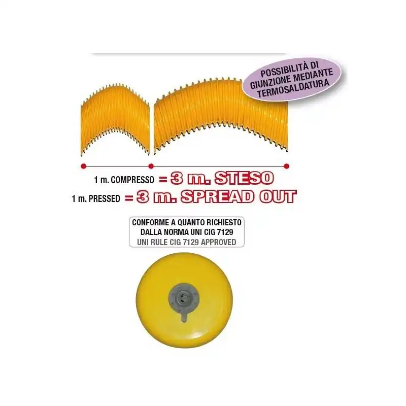 TUBO PVC GIALLO ESTENSIBILE ø20 ROTOLO 50m 00000052026