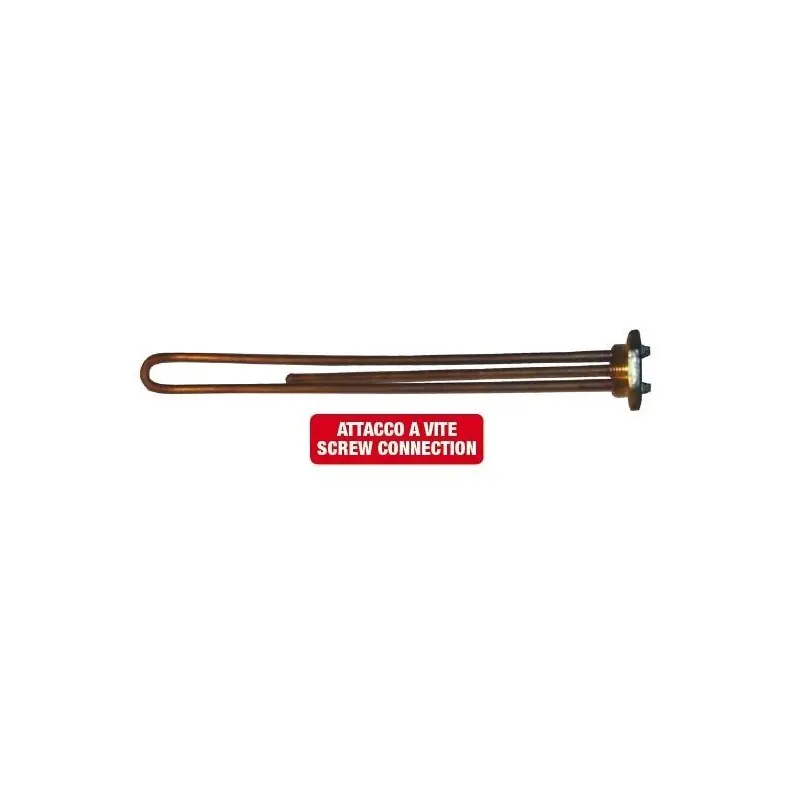 Resistenza per Boiler diritta con guaina per termostato R 300 - 2000 W x L 400 - Attacco a Vite ø 11/4" - Alimentazione 220 volt 00000070609