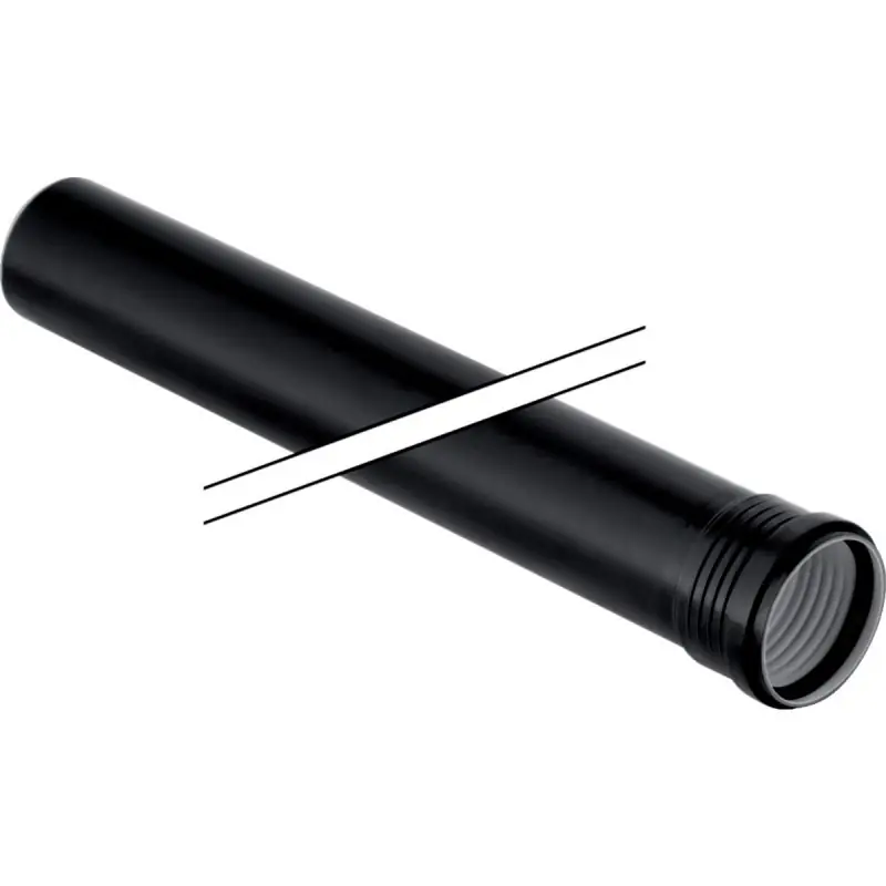 GEBERIT Silent Pp Tubo Gtem Con Un Bicchiere Ø125Xl.1000Mm - 390.604.14.1