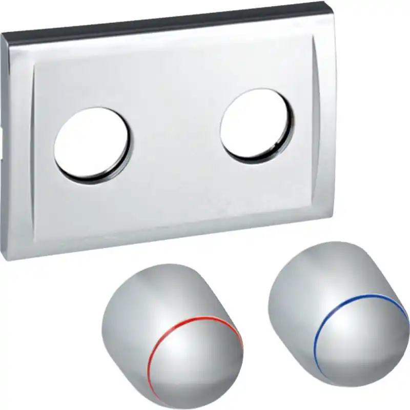 GEBERIT Mepla/Pushfit Kit Placca Bianco Con Manopola Per Collettore - 612.433.11.1