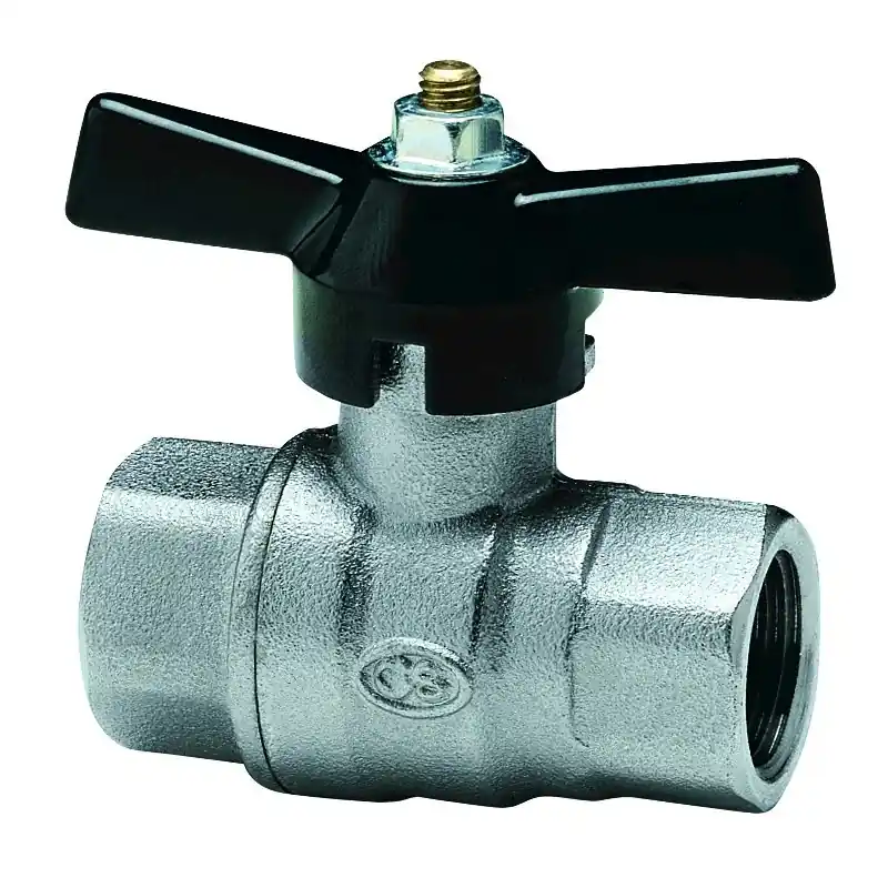 RBM 3372 Arno Valvola A Sfera Femmina/Femmina Ø3/8"Ff Passaggio Totale Farfalla Nera - 337238NI