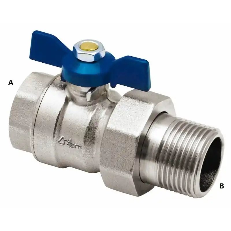 RBM 67.D Iro Valvola A Sfera Maschio/Femmina Con Bocchettone Ø3/4"Mf Farfalla Blu - 00670512