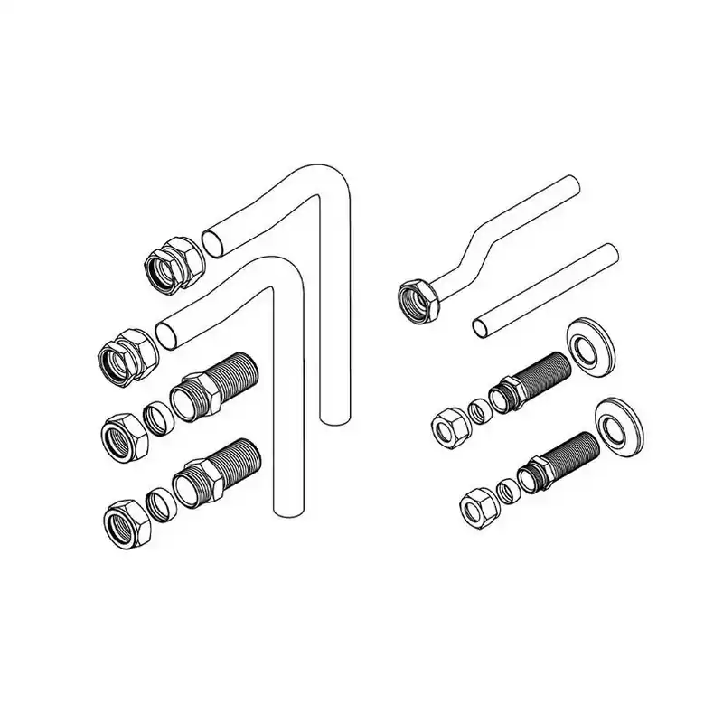 Vaillant Set tubi e raccordi per riscaldamento e ACS, per nuova e vecchia dima con collegamenti a muro 0020192178