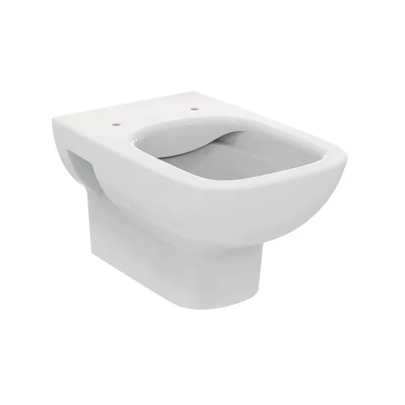 IDEAL STANDARD i.life A Vaso Sospeso RimLS+ con Scarico a Parete, Senza Sedile, Fissaggi Nascosti, Bianco - T468001