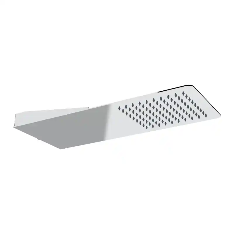 Soffione In acciaio inox, 2mm, ultrapiatto, Con Erogazione effetto Pioggia e Sistema Di Attacco al Muro, Dim. 500x220mm BNSOFXSF320002