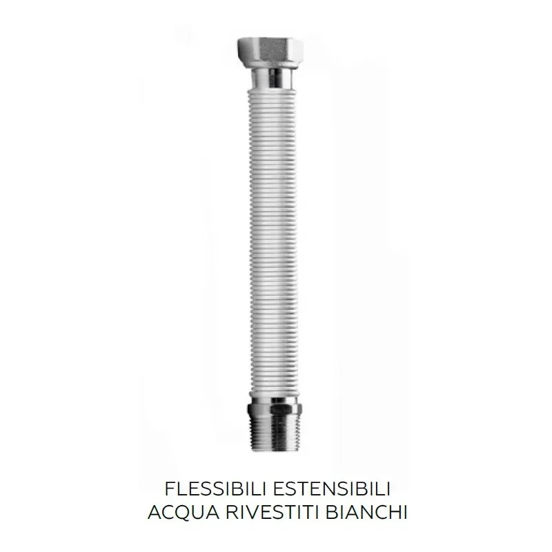 Flessibile estensibile LEO-WHITE DN15 MR1/2 FG3/4 80-120mm F0001-00511