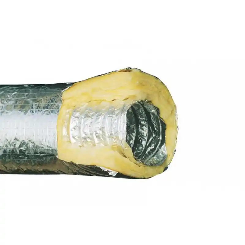 TUBO FLESS.D/PAR.ALL.d80 mt10 - Tubo canalizzato flessibile termico - fonico in alluminio doppia parete corazzato 11152080
