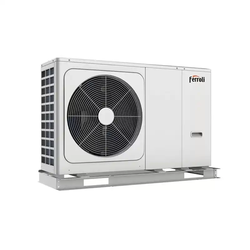 Pompa di calore monoblocco Aria-Acqua DC inverter R32 Ferroli OMNIA M 3.2 8 WiFi unità esterna monofase cod. 2CP000CF capacità 8kW per riscaldamento raffrescamento e produzione di Acqua Calda Sanitaria 2CP000CF