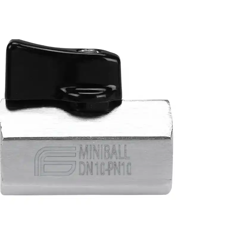EFFEBI Mini-Al 1506 Valvola Sfera Ø1/4" Femmina/Femmina Con Levetta Nera - 1506C402