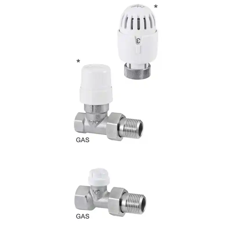 RBM 2079 Valvola Termostatica E Detentore Diritto Per Tubo Ferro Ø1/2" - 20790400