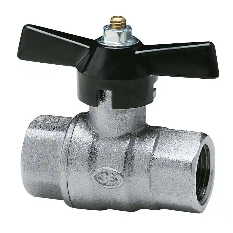 RBM 3372 Arno Valvola A Sfera Femmina/Femmina Ø1/4"Ff Passaggio Totale Farfalla Nera - 337214NI