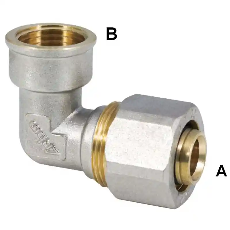 RBM 1935 Raccordo Gomito 90° Femmina Ø1/2"Fx16/2Mm Per Multistrato Per Tubo Tita-Fix - 19351602
