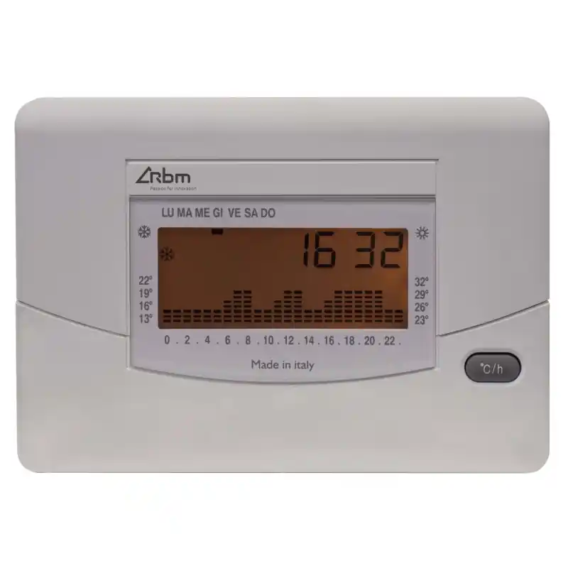 RBM 2295 Umiclima Cronotermoumidostato Ambiente Elettronico Digitale Parete Bianco - 22950002