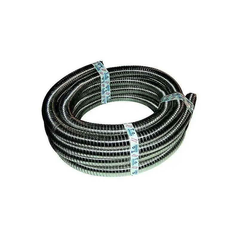 TUBO FLEX D.80 - Tubo flessibile in acciaio a doppia parete con interno liscio per applicazioni su strutture industriali e civili. Rotolo da 30 mt. 00000051300