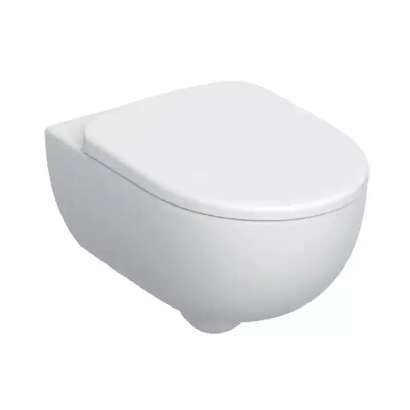 GEBERIT Selnova Premium Vaso Sospeso - Rimfree, Sedile Tradizionale, Scarico Orizzontale, Vetrochina Bianco Lucido - 501.991.00.1