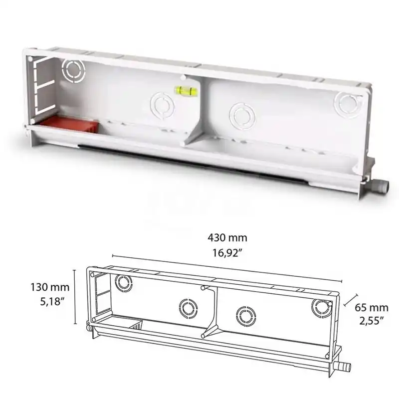 NICCONS Scatola Ad Incasso Freestop 430X130X65mm - 9899-220-01