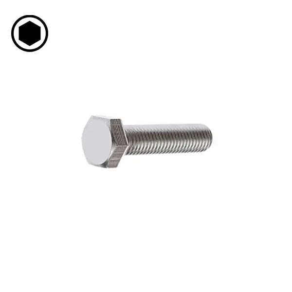 VITE TE INTERAMENTE FILETTATA IN ACCIAIO INOX A2 M20X 80 UNI 5739