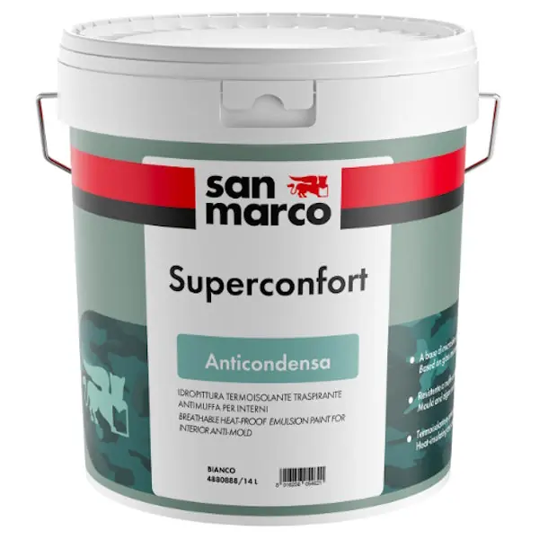 SAN MARCO SUPERCONFORT BIANCO LT 4 IDROPITTURA TERMOISOLANTE