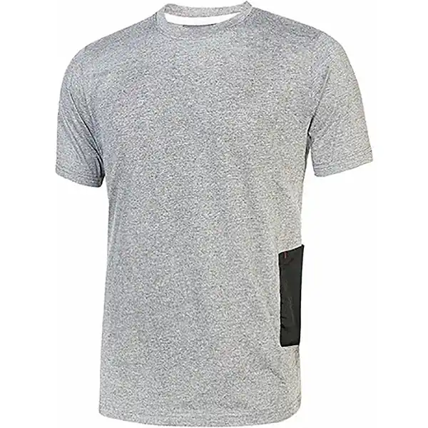U-POWER T-SHIRT IN JERSEY DI POLYCOTONE ROAD COLORE GREY SILVER TG.L