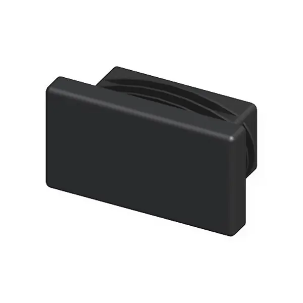 ALFER TAPPI A LAMELLE RETTANGOLARI PLASTICA NERO MM23,5X43,5 CONF.PZ 2
