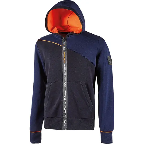 U-POWER FELPA CON CAPPUCCIO JUPITER COLORE DEEP BLUE TG.L