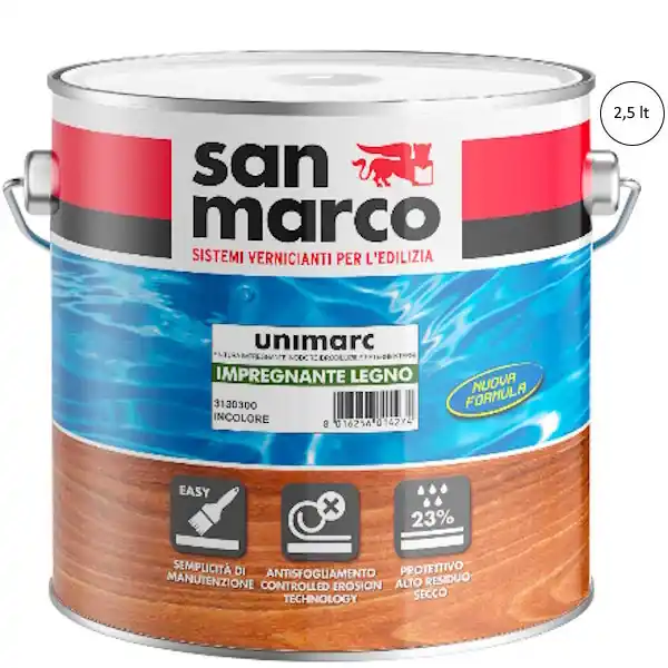 SAN MARCO UNIMARC IMPREGNANTE LEGNO INCOLORE LT 2,5