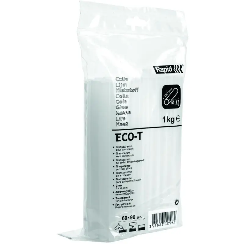 RAPID COLLA IN STICK COLORE TRASPARENTE D.MM12X190 IN BUSTA DA KG1