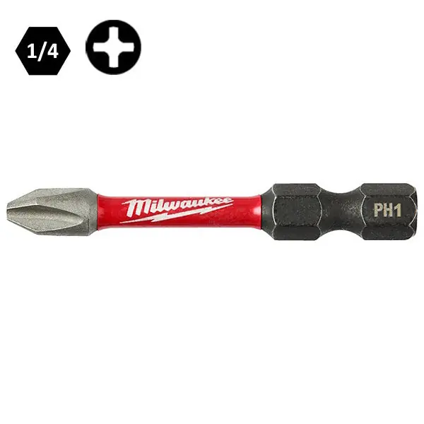 MILWAUKEE INSERTI BITS PER VITI A CROCE PHILLIPS PH1X50MM CONF.PZ 1