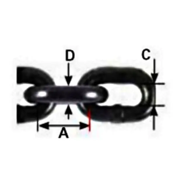 CATENA GRADO 80 D.MM10 PORTATA KG3200 AL MTL