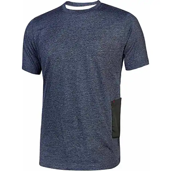 U-POWER T-SHIRT IN JERSEY DI POLYCOTONE ROAD COLORE DEEP BLUE TG.M