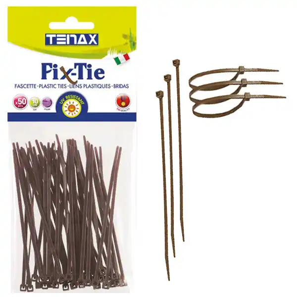 TENAX FASCETTE MULTIUSO ART. FIX-TIE S MM100X2,5 COLORE MARRONE PZ50