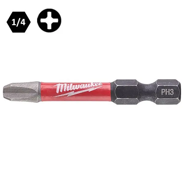 MILWAUKEE INSERTI BITS PER VITI A CROCE PHILLIPS PH3X50MM CONF.PZ 1