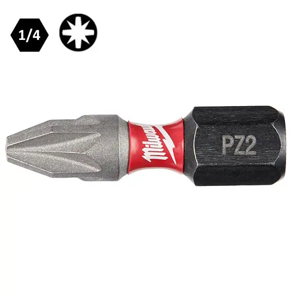 MILWAUKEE INSERTI BITS PER VITI A CROCE POZIDRIV PZ2X25MM CONF.PZ25