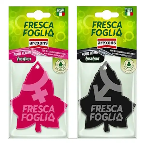 AREXONS PROFUMATORE PER AUTO FRESCA FOGLIA INSTINCT FRAGRANZA POUR FEMME