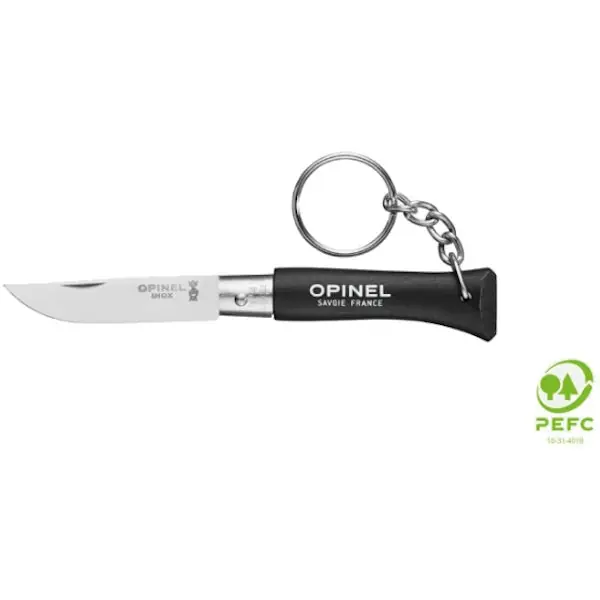 OPINEL COLTELLO CON PORTACHIAVI N° 04 LAMA CM5 MANICO NERO