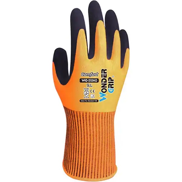 WONDER GRIP GUANTI MOD. WG-310HO COMFORT COLORE ARANCIO FLUO/BLU TG 8