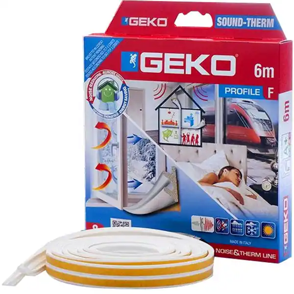 GEKO 3300/2 GUARNIZIONE ADESIVA TERMOACUSTICA PER INFISSI MT6 BIANCO