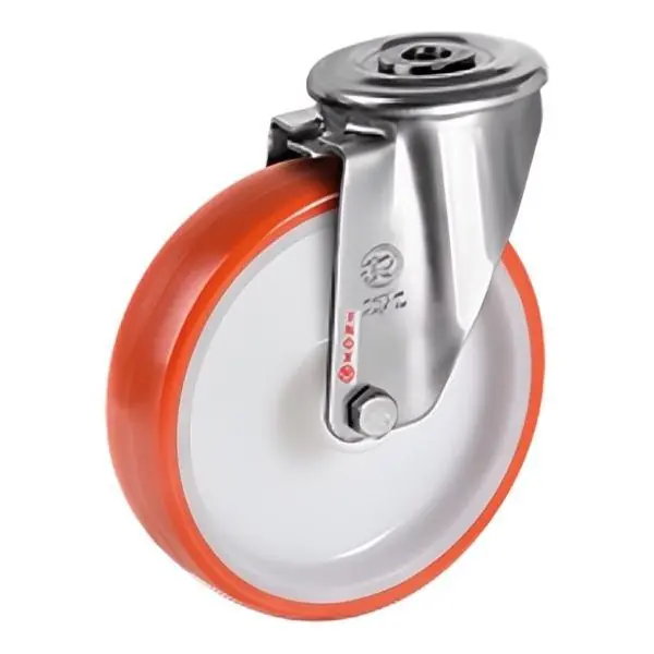 TELLURE ROTA RUOTA 60 SUPPORTO GIREVOLE CON FORO INOX D.MM 80 KG120