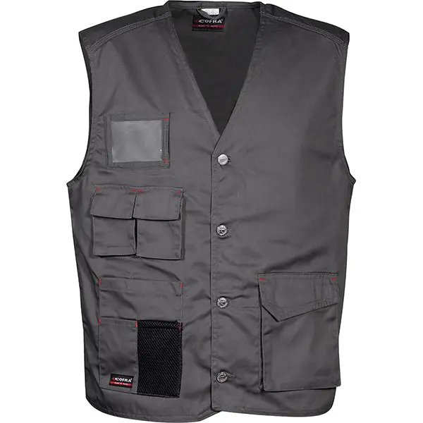 COFRA GILET MULTITASCHE MONASTIR COLORE ANTRACITE TG. XL