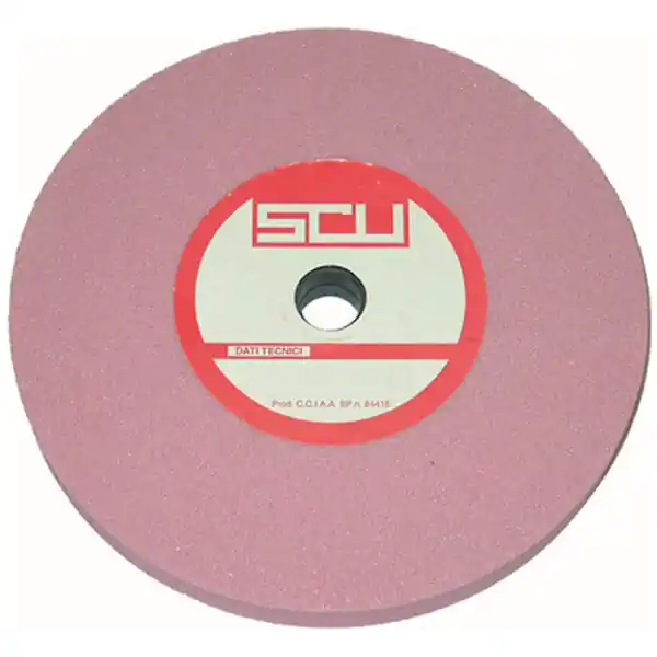 SCU MOLA A DISCO ELETTROCORINDONE ROSA D.MM200X25 FORO MM20 GR. 36/G