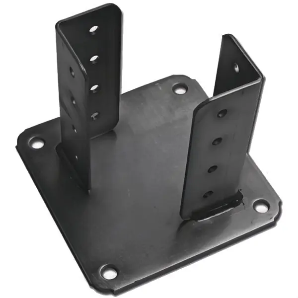 MINUTEX SUPPORTO PER TRAVI CON PIASTRA DI FISSAGGIO MM 90X 90 GRAFITE