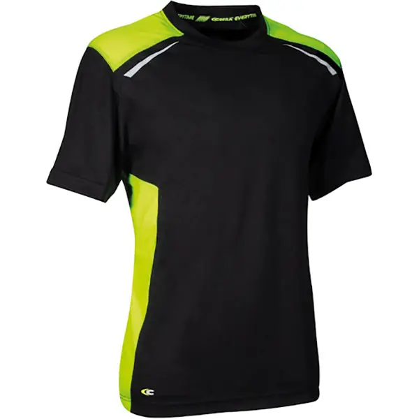 COFRA T-SHIRT DUNKERQUE COLORE NERO/GIALLO FLUO TG. XL