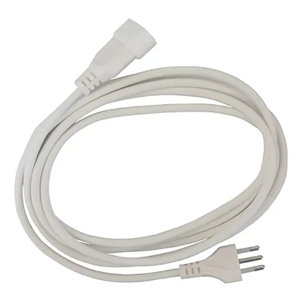 FAEG PROLUNGA CON SPINA E PRESA 2P+T 10A CAVO DA MT5 BIANCO