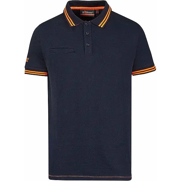 U-POWER POLO IN COTONE STRETCH WAY COLORE DEEP BLUE TG.L