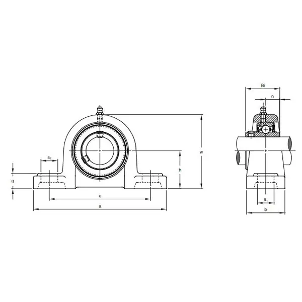 SUPPORTO IN GHISA CON CUSCINETTO UCP 208 ALBERI D.MM40 ASAHI
