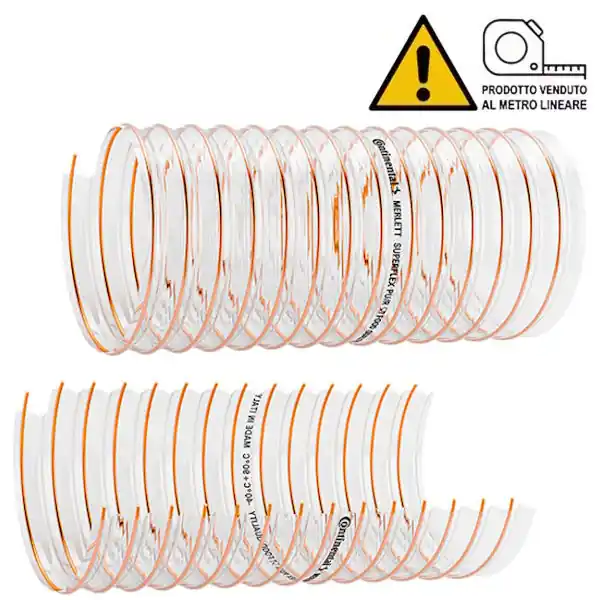 MERLETT TUBO SUPERFLEX PU R SPIRALE ACCIAIO RAMATO D.MM 50 AL MTL