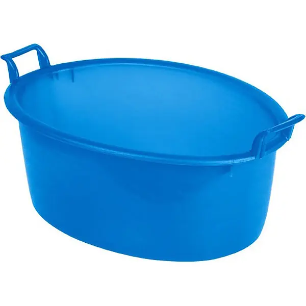 MOBIL PLASTIC BACINELLA IN PLASTICA OVALE AZZURRO CM60