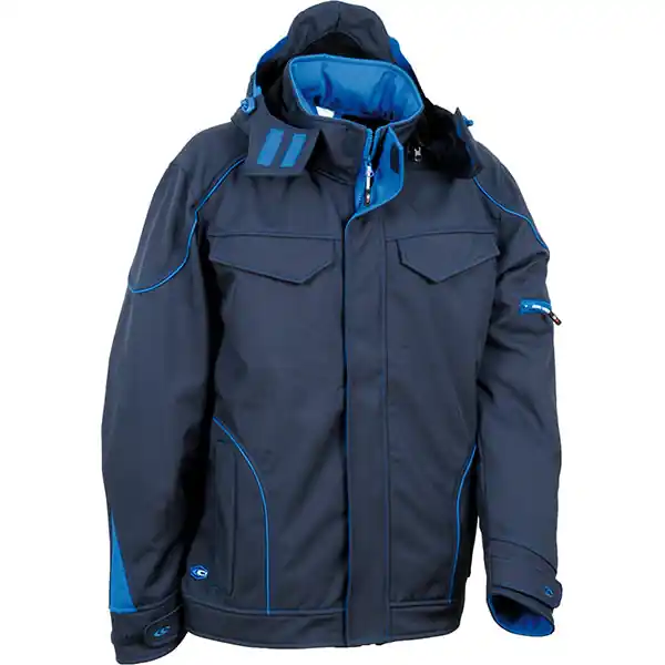 COFRA GIACCA SOFTSHELL IMPERMEABILE TECKA COLORE NAVY/ROYAL TG. 54*